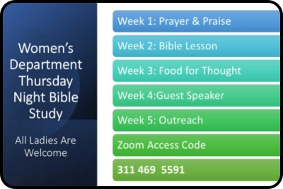 Thursday Women's Bible Study